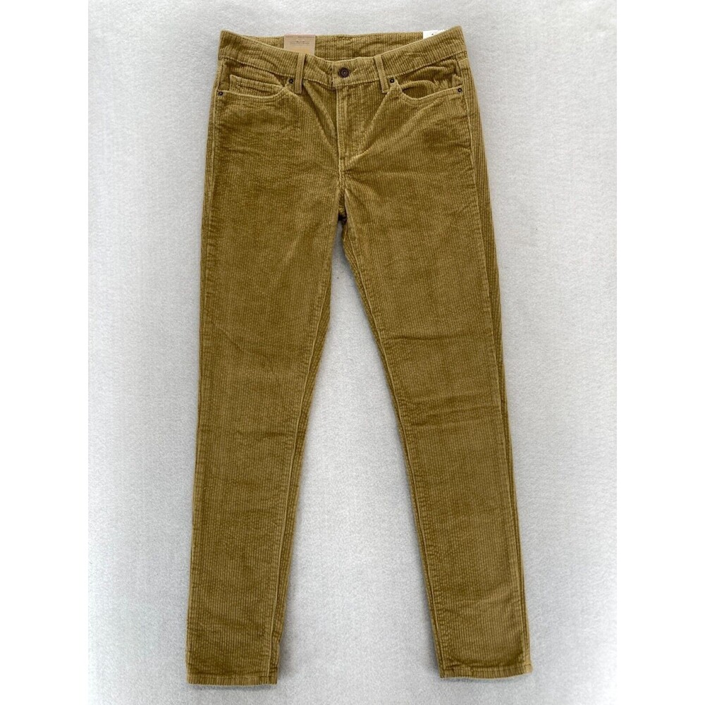 Levi's 711 Skinny Jeans Women's 29x30 Mid Rise Stretch Corduroy Tan Brown